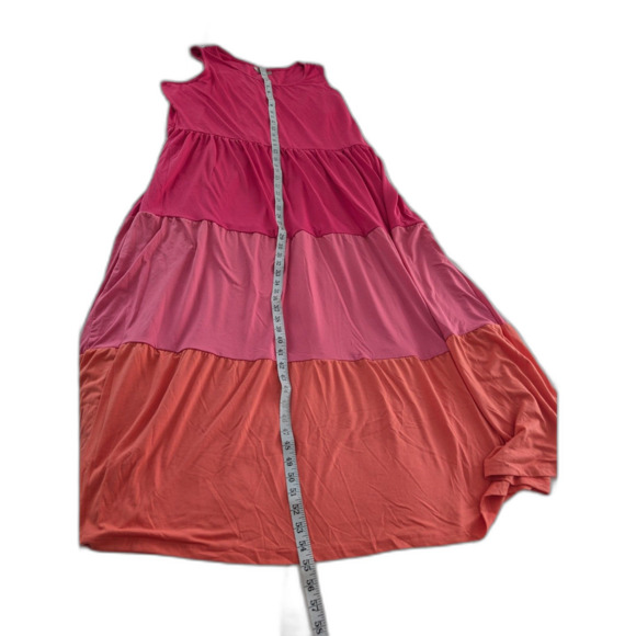 Women's Woman Within Plus Size Colorblock Tiered Dress Size 2X - Picture 5 of 7